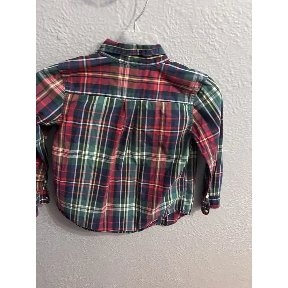 Boys Ralph Lauren Plaid long‎ sleeve size 6